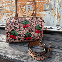 Countryside Co. - Wildwood Cherry Tooled Leather Speedy Bag Limited Edition