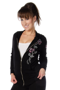Barbed Wire and Roses Hoodie