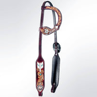 HILASON - American Darling ADPAF119-HS Western Horse Floral One Ear Headstall Leather