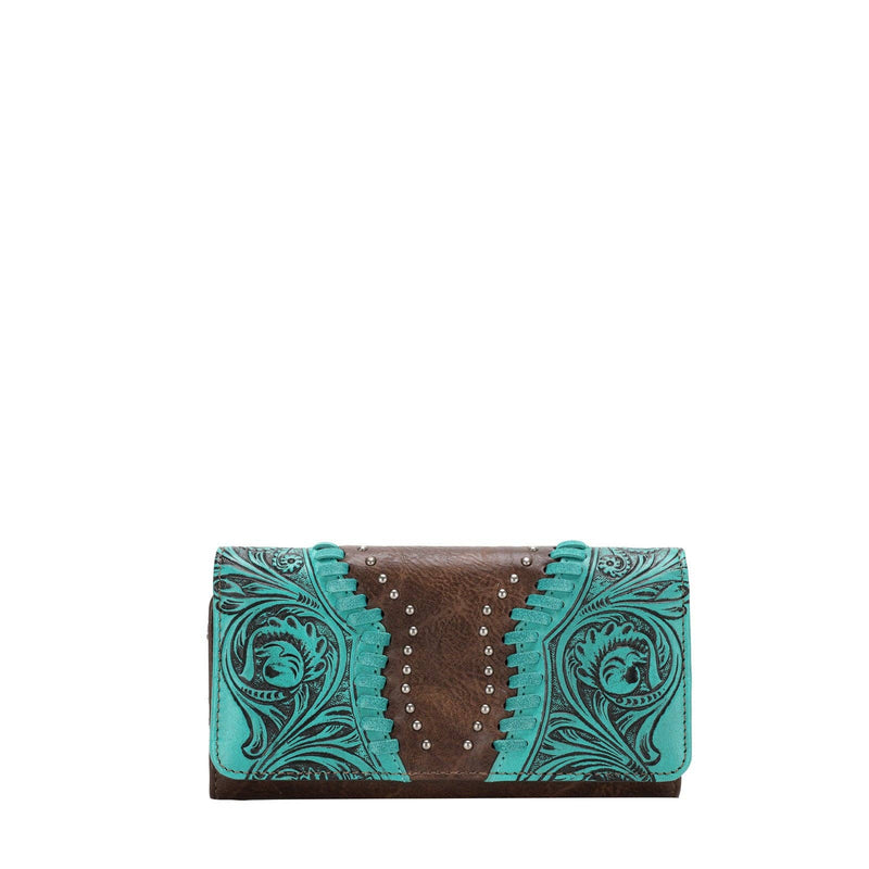 Montana West - TR147-W002 Trinity Ranch Vintage Floral Tooled Wallet