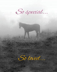 Horse Hollow Press - Horse Sympathy Greeting Card | So special... | Horse in Mist