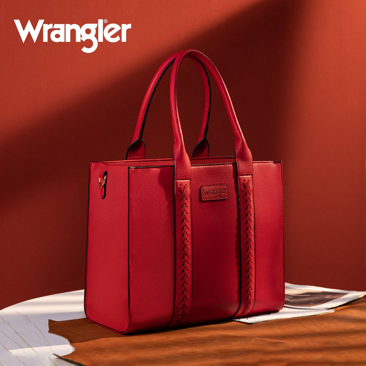 Montana West Wrangler Carry-All Tote/Crossbody - Red