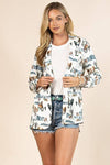 Avery - AV1227-MILA WESTERN WILD HORSES PRINT WOVEN BLAZER