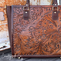 Countryside Co. - Kathryn Tooled Leather Purse, Tote
