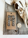 Boho Ranch Western Bar Texture Earrings