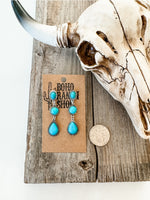 Boho Ranch Western Tier Drop Earrings