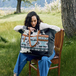 Texas Western Cowhide Bags and More - Cowhide Western Turquoise Weekender Travel Bag Myra