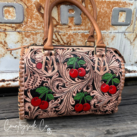 Countryside Co. - Wildwood Cherry Tooled Leather Speedy Bag Limited Edition