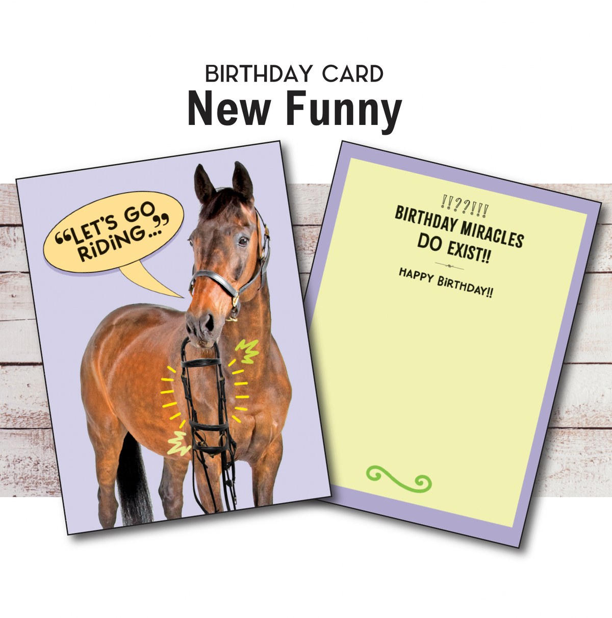 Horse Hollow Press - Horse Birthday Card | Let's Go Riding