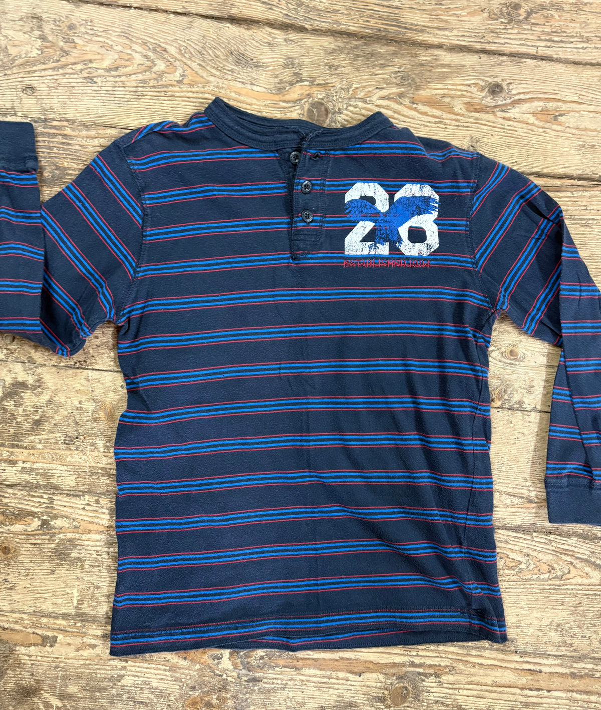 Old Navy Henley - 28 with Eagle - Size 8