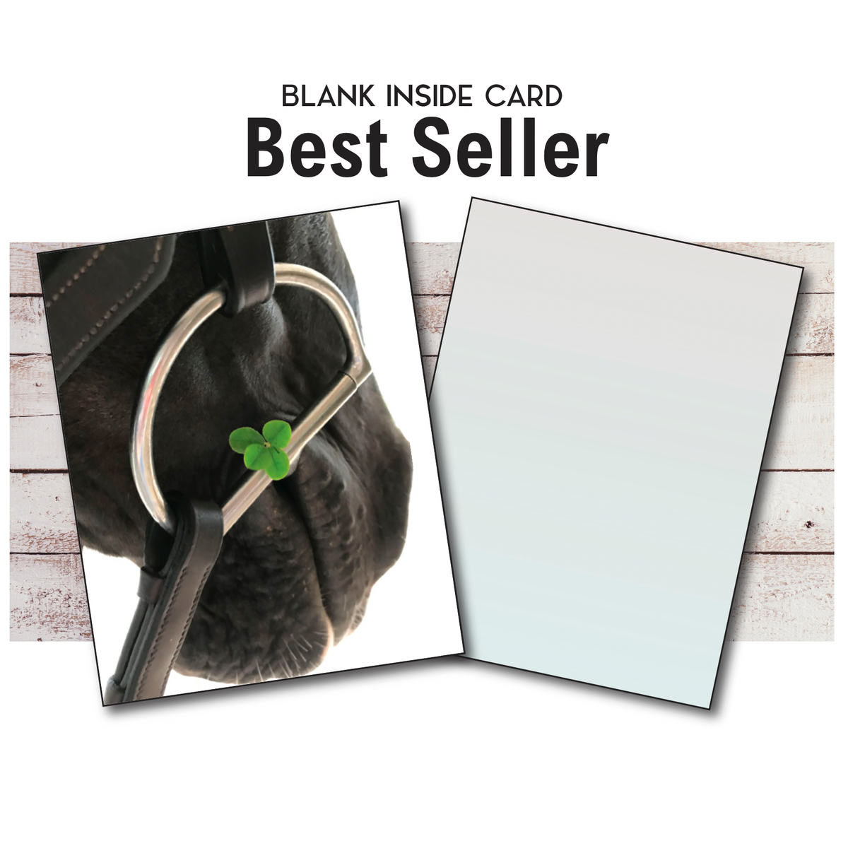 Horse Hollow Press - Horse Greeting Card | Blank Inside | Four Leaf Clover