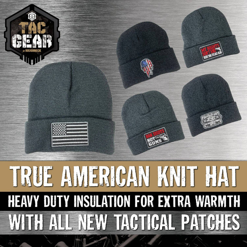 Novelty Brands - Cuffed Knit Hat Beanie with Tac Gear Patch