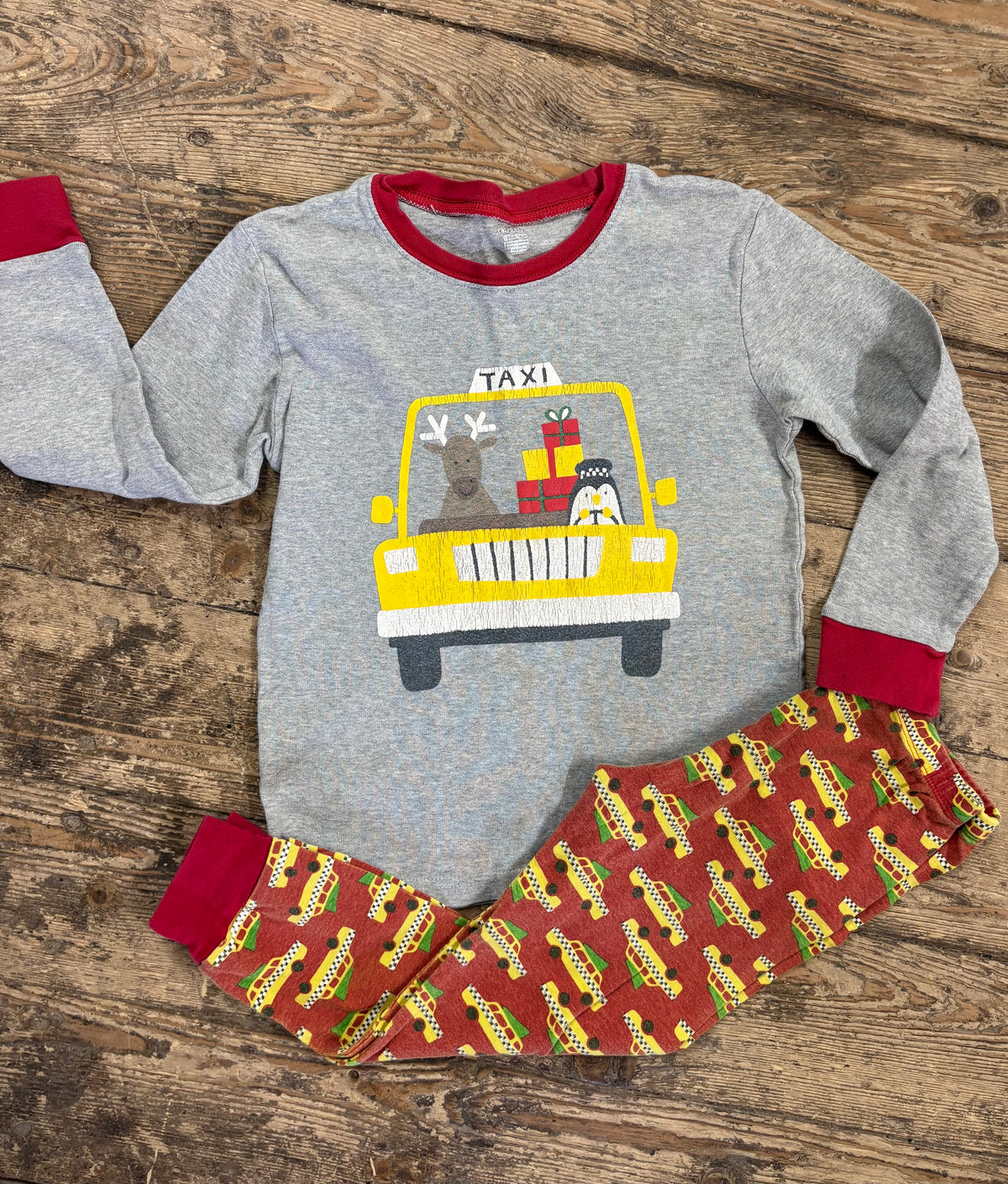 Taxi Reindeer PJs - Size 7