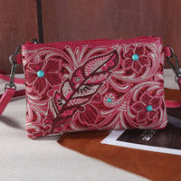 Montana West Embroidered Floral Cut-out Collection Clutch/Crossbody