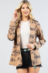 ISABEL WILD WEST PRINT MEDIUM WEIGHT WOVEN BLAZER