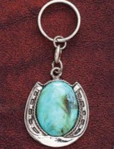 Keychain Horseshoe w/Turquoise