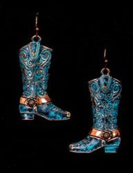 Patinaed Boot Earring