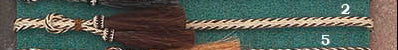 Horsehair Hat Band Hitched Side Tassel White/Multi