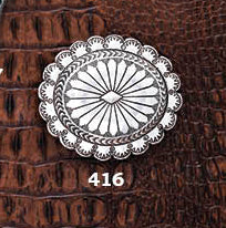 Buckle Concho Oval Silver