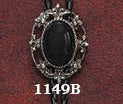 Bolo Oval Vintage with Black Stone