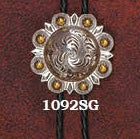 Bolo Round 2" Silver with Gold Accent