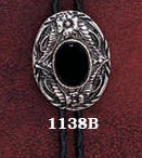 Bolo Oval with Black Stone Made in USA