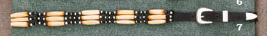 Hat Band Bone 3 Strand with Buckle