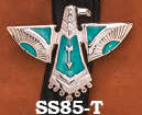 Scarf Slide Southwest Phoenix Silver with Turquoise
