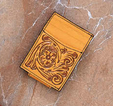 L Money Clip/Card Holder Leather