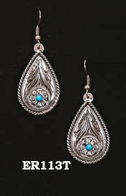Earring Oval with Turquoise