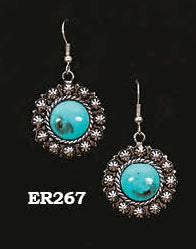 Earrings Round Turquoise