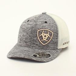 Ariat Mens Flex Fit Snap Back Off Set Shield Tan