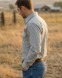 Men's Long Sleeve Triple Needle Stitching - Montana Co