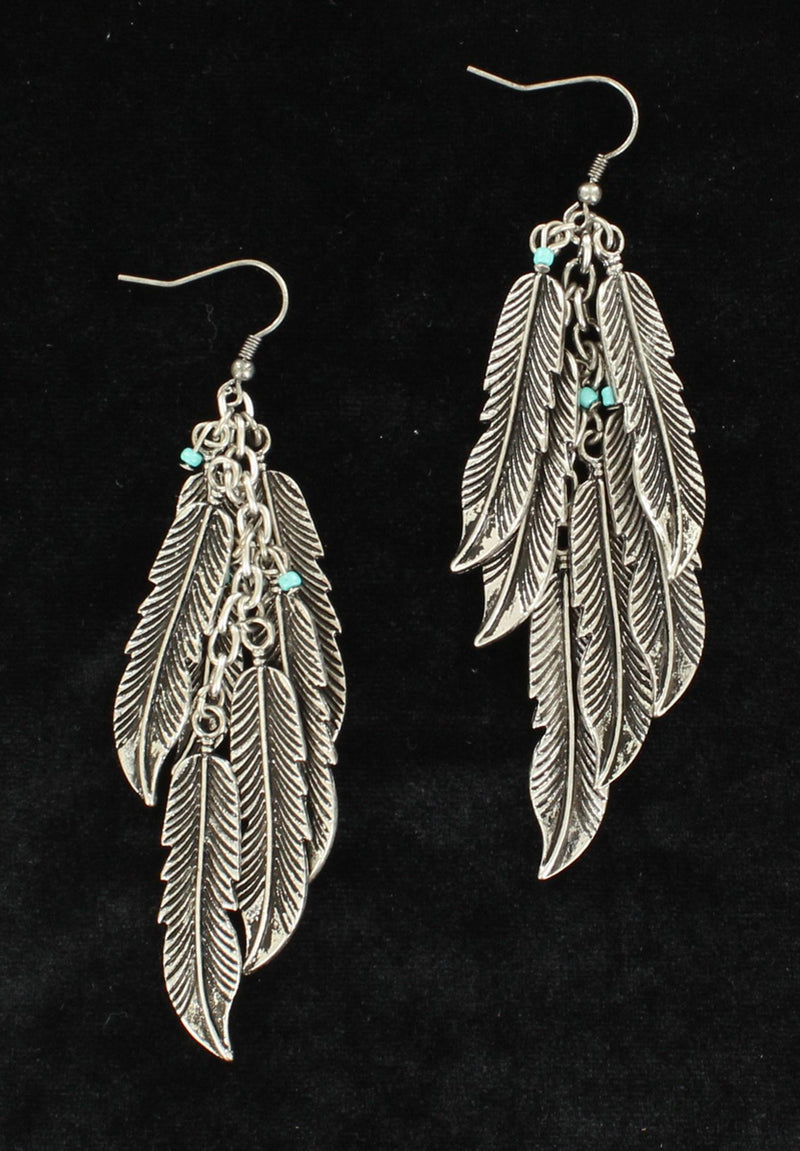 Blazin Roxx Earrings Feather Drop