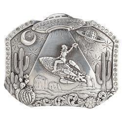 Blazin Roxx Ladies Buckle Cosmic Desert Scene Silver