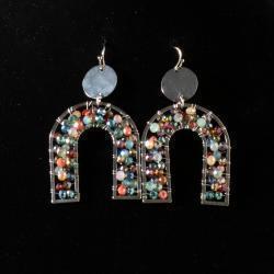 Blazin Roxx Ladies Earrings Beaded Rainbow