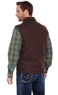 Cripple Creek Wool Melton Vest with Nubuck Leather Trim