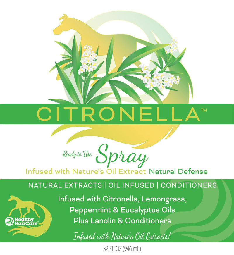 Horse Citronella Spray for Coat, Mane & Tail by Healthy HairCare #HCHSP32