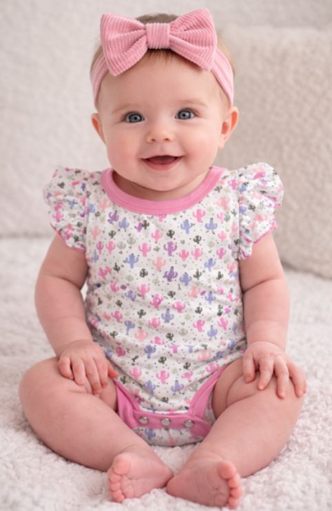 Ruffle Onesie - Cactus Print - Montana Co