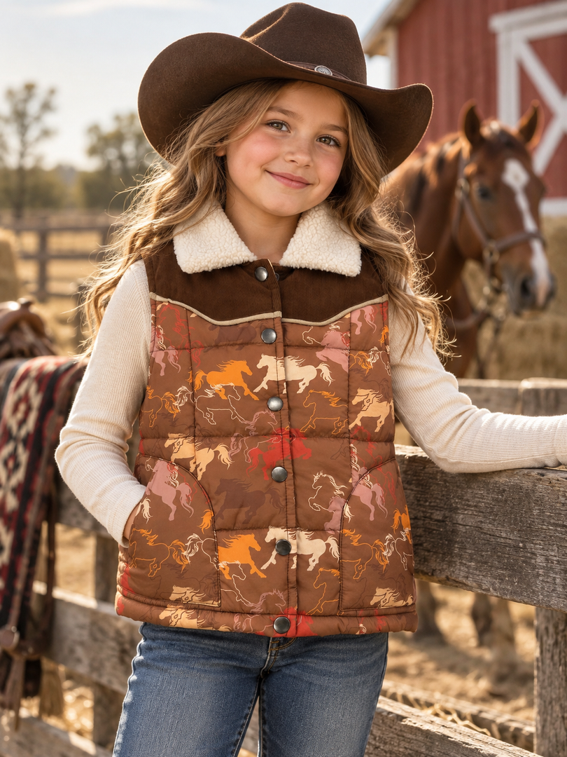 Montana Co Girls Poly Fill Vest