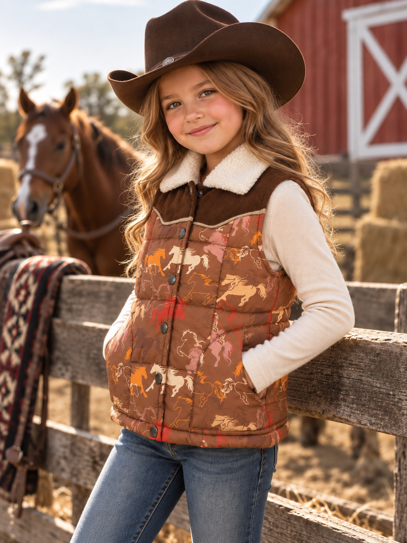 Montana Co Girls Poly Fill Vest