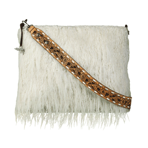 Angel Ranch Angora Messenger Purse