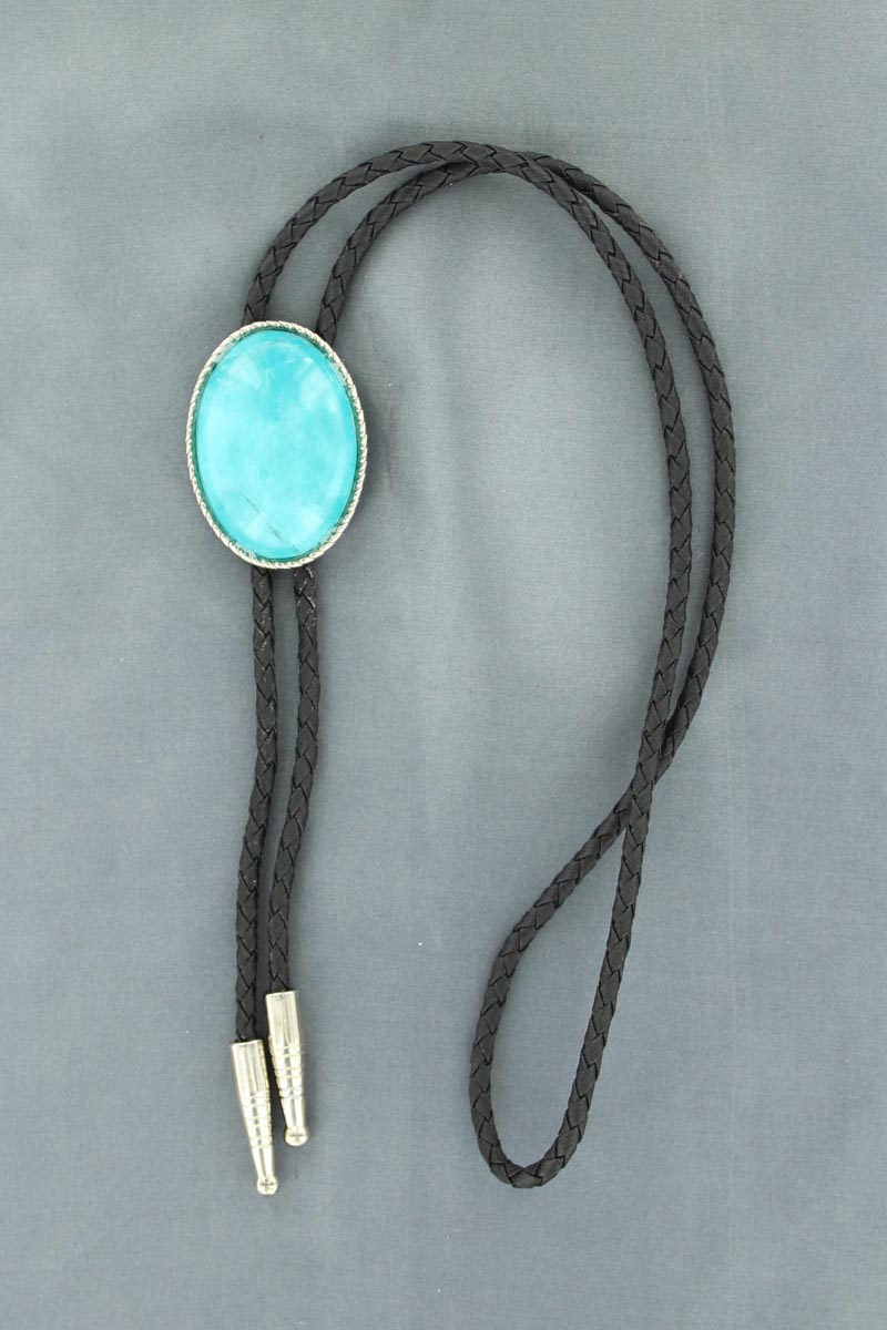 Double S Adult Western Bolo Turquoise