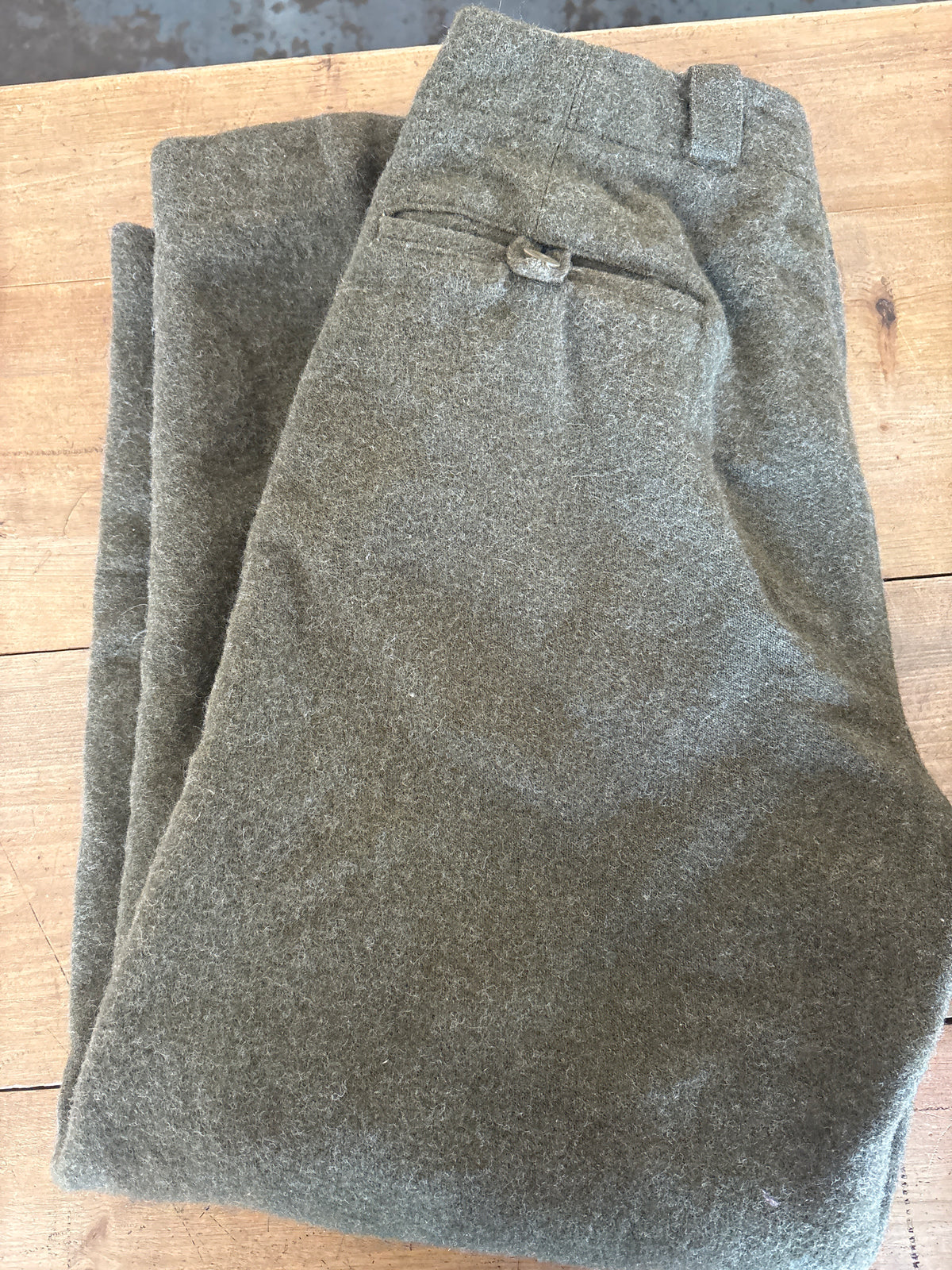 Men's SG 48 Green Wool Trousers