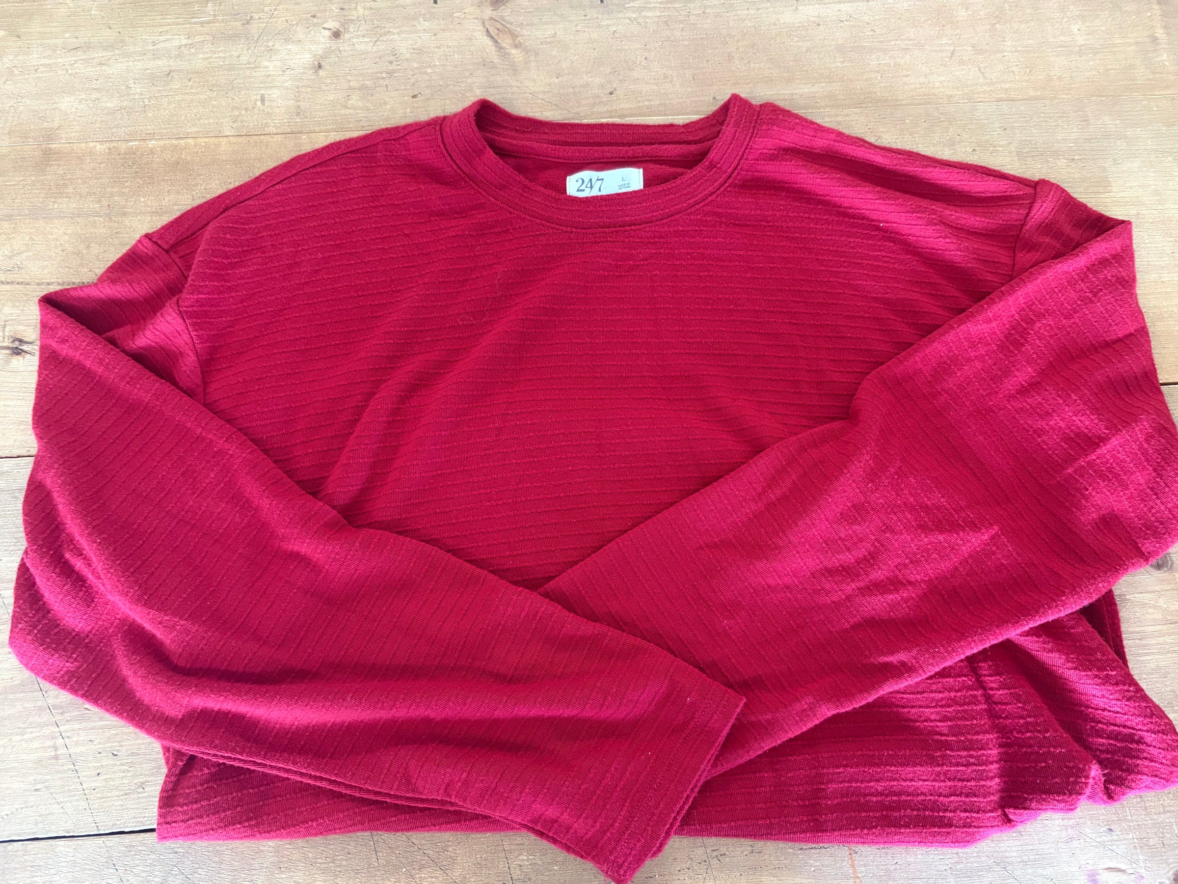 24/7 Red Long Sleeve Shirt