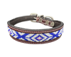 Epic Padded Leather Dog Collar with Beaded Design #G