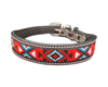 Epic Padded Leather Dog Collar with Beaded Design #H