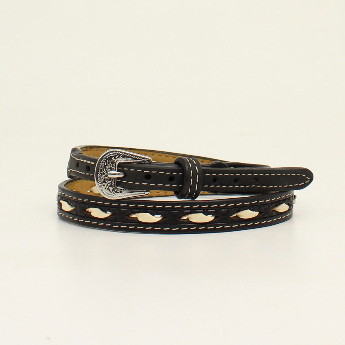 Hat Band 1/2" Ivory Rawhide Laced Leather