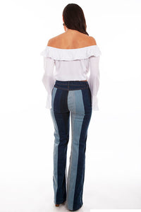 Scully Color Block Flare Denim
