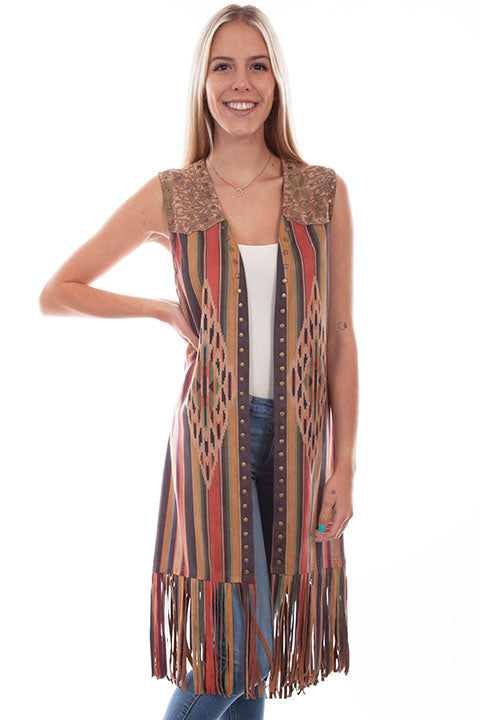 Scully Long Fringe Vest